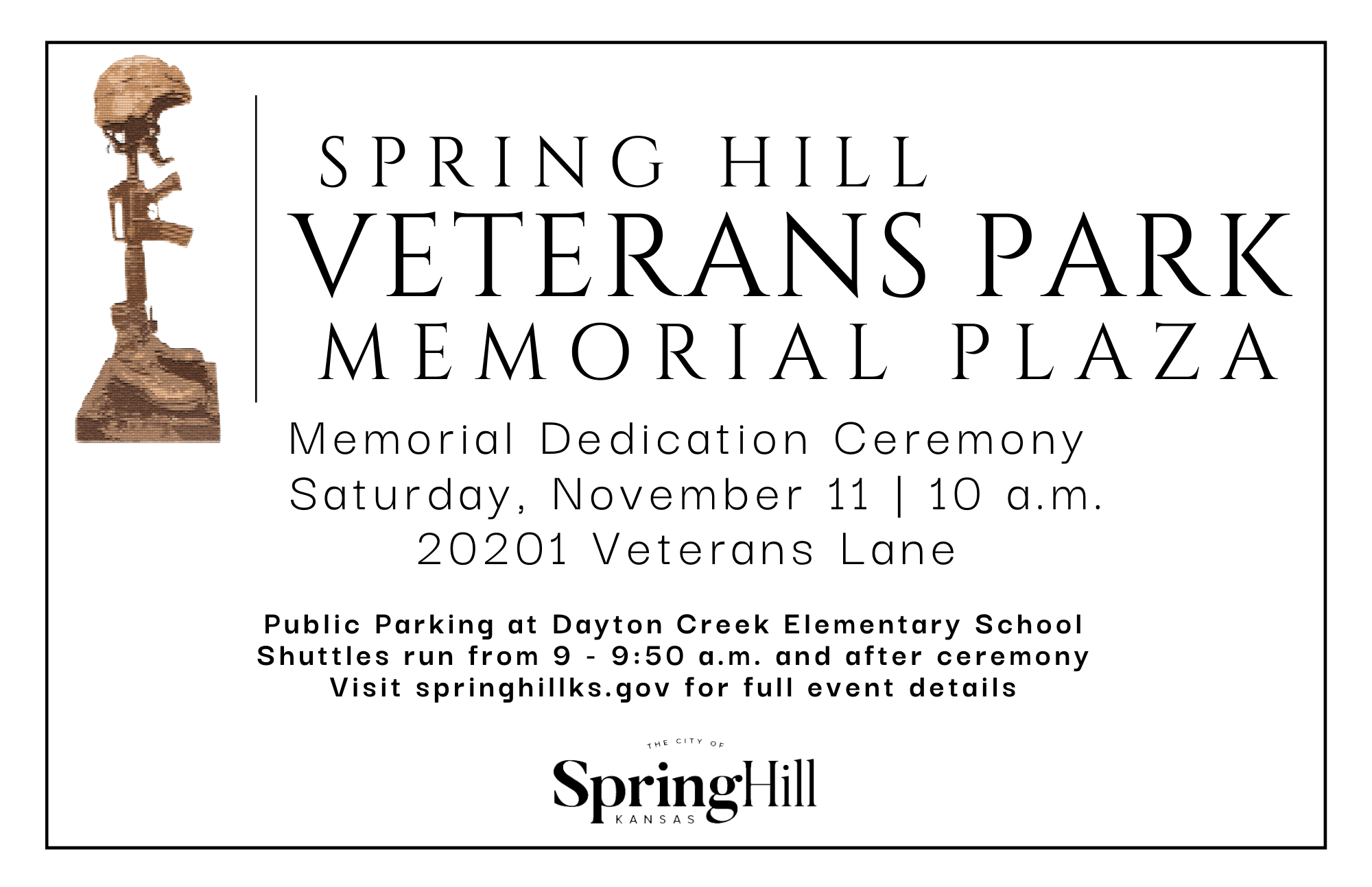 Veterans Memorial Ceremony Event Poster