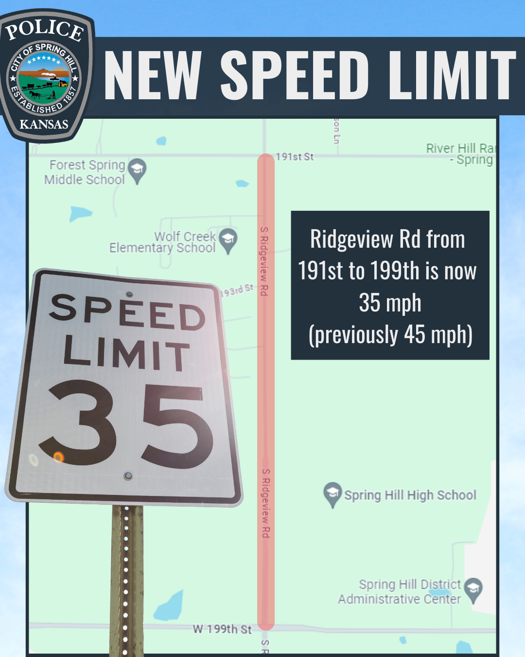 NEW SPEED LIMIT RIDGEVIEW