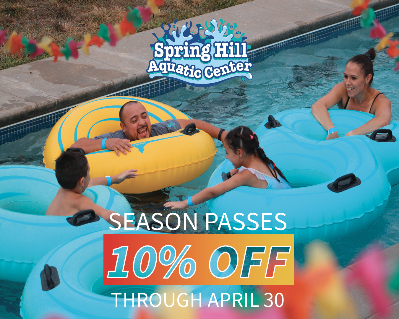 Season passes 10 percent off through April 30